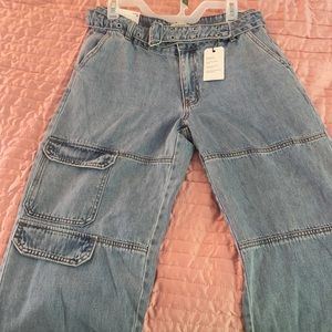 never worn jean cargo pants